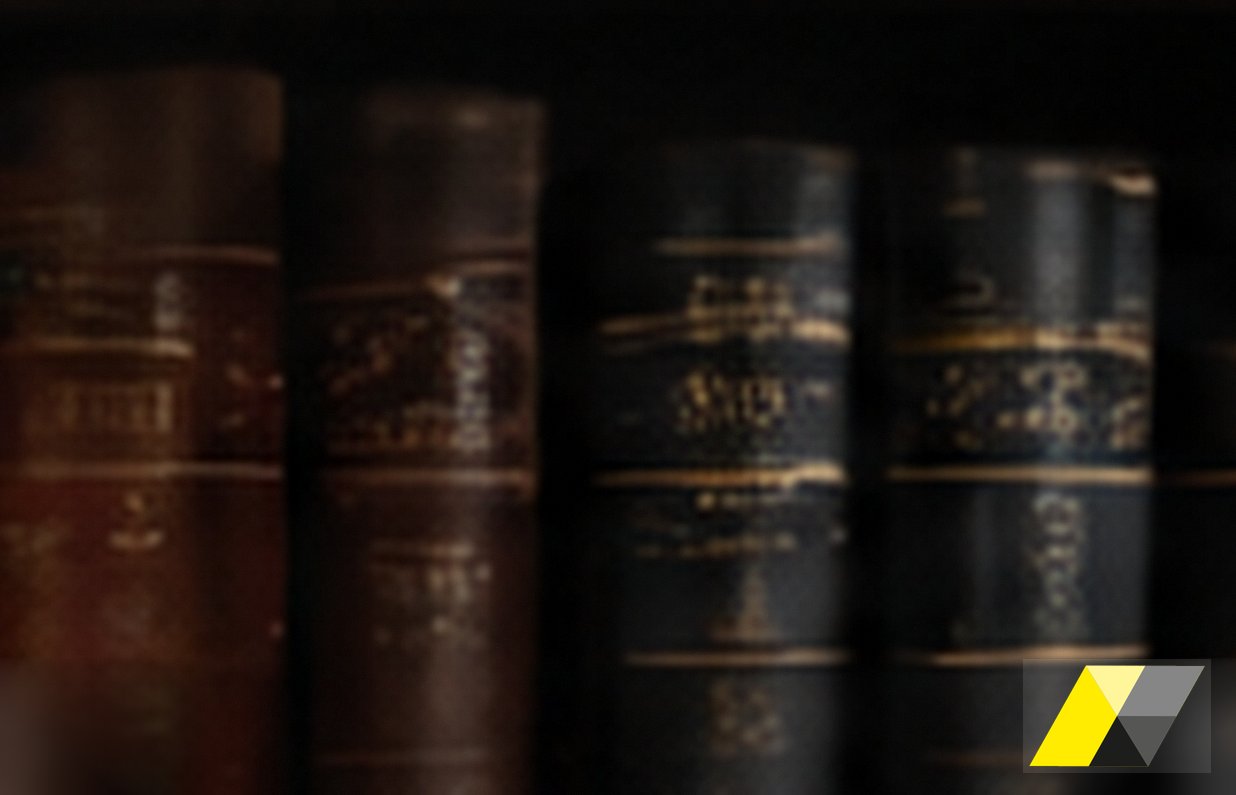 Row of old leather-bound law books: Decree 231 and criminal law in Italy